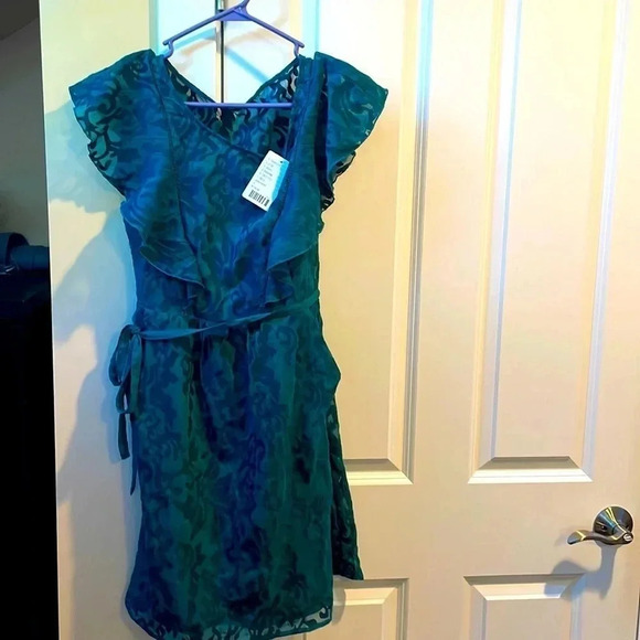 *Final Price* Anthropologie green dress brand new size 4 with pockets NWT - Picture 1 of 7